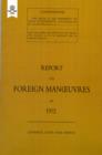 Report on Foreign Manoeuvres in 1912 - Book