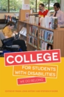 College for Students with Disabilities : We Do Belong - Book