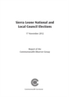 Sierra Leone National and Local Council Elections, 17 November 2012 - Book