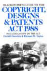 Blackstone's Guide to the Copyright, Designs and Patents Act 1988 - Book