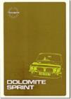 Triumph Dolomite Sprint Workshop Manual - Book