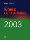 The World of Learning 2003 - Book