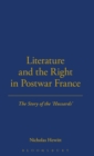 Literature and the Right in Postwar France : The Story of the 'Hussards' - Book