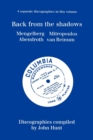 Back from the Shadows: 4 Discographies Willem Mengelberg, Dimitri Mitropoulos, Hermann Abendroth, Eduard Van Beinum - Book