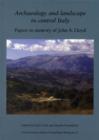 Archaeology and Landscape in Central Italy - Book