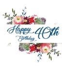 Happy 40th Birthday Guest Book (Hardcover) : Memory book, guest book, birthday and party decor - Book