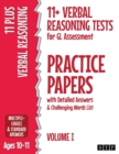 11+ Verbal Reasoning Tests for GL Assessment Practice Papers with Detailed Answers & Challenging Words List : Volume I (Ages 10-11) - Book