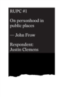 On personhood in public places - Book