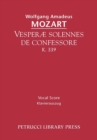 Vesperae Solennes de Confessore, K.339 : Vocal Score - Book