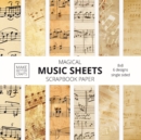 Music Sheets Scrapbook Paper : 8x8 Designer Vintage Music Paper for Decorative Art, DIY Projects, Homemade Crafts, Cool Art Ideas - Book