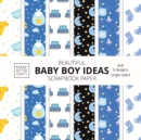 Beautiful Baby Boy Ideas Scrapbook Paper 8x8 Designer Baby Shower Scrapbook Paper Ideas for Decorative Art, DIY Projects, Homemade Crafts, Cool Nursery Decor Ideas - Book