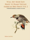 Wall Art Made Easy : Ready to Frame Vintage American Bird Prints Vol 2: 30 Beautiful Illustrations to Transform Your Home - Book