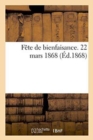 Fete de Bienfaisance. 22 Mars 1868 - Book