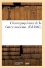 Chants Populaires de la Grece Moderne - Book