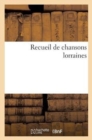 Recueil de Chansons Lorraines - Book