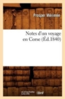 Notes d'Un Voyage En Corse (?d.1840) - Book