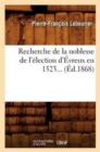 Recherche de la Noblesse de l'Election d'Evreux En 1523 (Ed.1868) - Book
