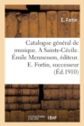 Catalogue General de Musique. a Sainte-Cecile - Book