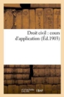 Droit Civil: Cours d'Application - Book
