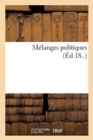 Melanges Politiques - Book