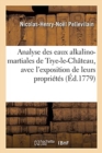 Analyse Des Eaux Alkalino-Martiales de Trye-Le-Ch?teau, Avec l'Exposition de Leurs Propri?t?s - Book