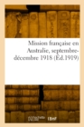 Mission francaise en Australie, septembre-decembre 1918 - Book