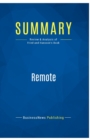 Summary : Remote:Review and Analysis of Fried and Hansson's Book - Book