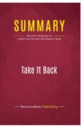 Summary : Take It Back:Review and Analysis of James Carville and Paul Begala's Book - Book