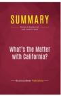 Summary : What's the Matter with California?:Review and Analysis of Jack Cashill's Book - Book