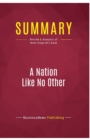 Summary : A Nation Like No Other:Review and Analysis of Newt Gingrich's Book - Book