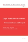 Legal Translation in Context : Professional Issues and Prospects - Book