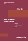 PAF, Platelets, and Asthma - Book