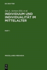 Individuum und Individualitat im Mittelalter - Book