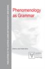Phenomenology as Grammar - eBook