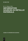 Information Sources in Metallic Materials - eBook