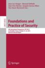 Foundations and Practice of Security : 6th International Symposium, FPS 2013, La Rochelle, France, October 21-22, 2013, Revised Selected Papers - Book