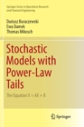 Stochastic Models with Power-Law Tails : The Equation X = AX + B - Book