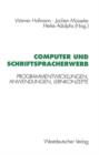 Computer Und Schriftspracherwerb - Book