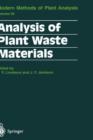 Analysis of Plant Waste Materials - Book