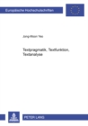 Textpragmatik, Textfunktion, Textanalyse - Book