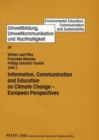 Information, Communication and Education on Climate Change - European Perspectives - Book