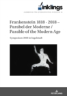inklings - Jahrbuch fuer Literatur und Aesthetik : Frankenstein 1818 * 2018 - Parabel der Moderne / Parable of the Modern Age. Symposium 2018 in Ingolstadt - eBook