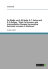 Zur Studie von P. M. Healy, A. P. Hutton und K. G. Palepu : Stock Performance and Intermediation Changes Surrounding Sustained Increases in Disclosure - Book