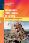 Languages: From Formal to Natural : Essays Dedicated to Nissim Francez on the Occasion of His 65th Birthday - Book