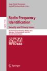 Radio Frequency Identification: Security and Privacy Issues : 8th International Workshop, RFIDSec 2012, Nijmegen, The Netherlands, July 2-3, 2012, Revised Selected Papers - eBook