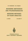Modern Methods of Plant Analysis / Moderne Methoden der Pflanzenanalyse - Book