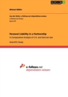 Personal Liability in a Partnership : A Comparative Analysis of U.S. and German law - Book
