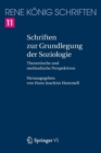 Schriften zur Grundlegung der Soziologie : Theoretische und methodische Perspektiven - Book
