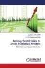 Testing Restrictions in Linear Statistical Models - Book