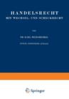 Handelsrecht Mit Wechsel- Und Scheckrecht - Book